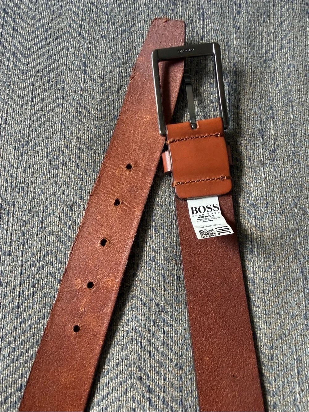 Hugo Boss Men’s Brown Leather Sammyo_SZ35_LTPL  Belt Size: 80-30